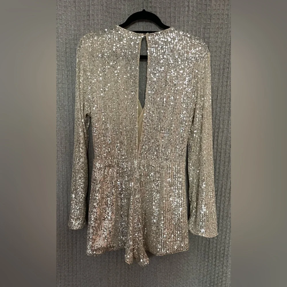 Shimmery medium gold romper - Picture 2 of 3